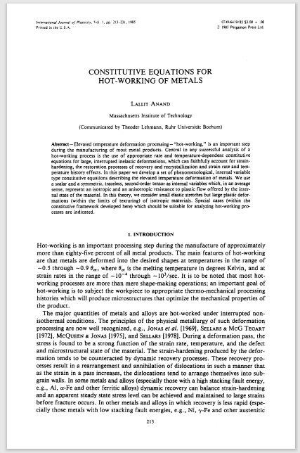 Anand 1985 Paper