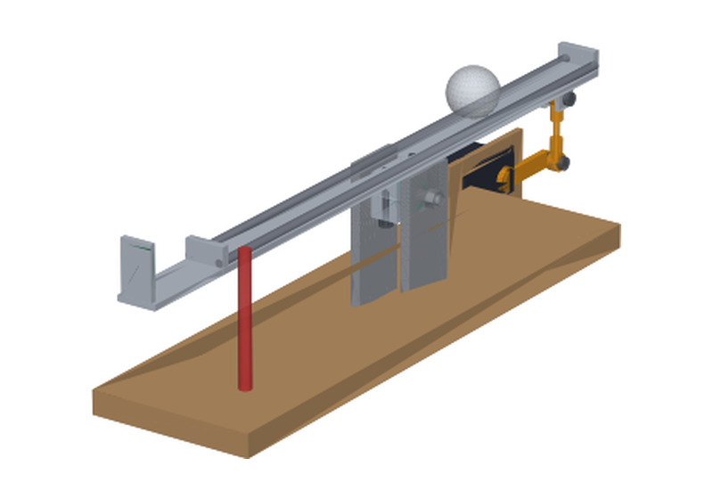 Rendering of the ball-on-beam rig